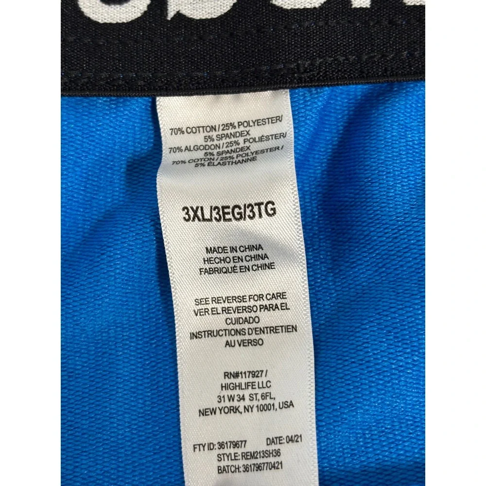 Reebok Mens Blue Athletic Training Shorts Zipper‎ Pockets 3XL REM213SH36